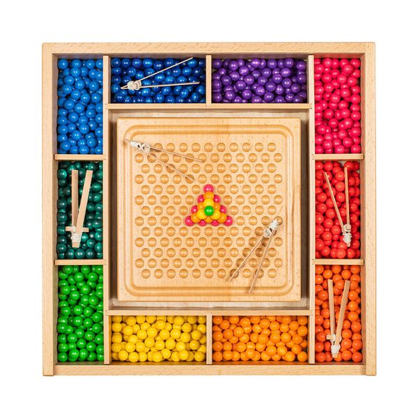 Schnellkurs-Top, Geduldspiel, Würfelspiel, Bälle, Holzspielzeug
