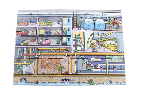 Bodenpuzzle Stadtleben, 45 Teile, ab 3 Jahre