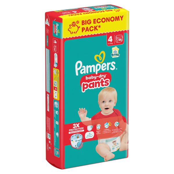 PAMPERS Baby Dry Pants Gr. 4, Maxi 9-15 kg, (verschiedene Verpackungsgrößen)