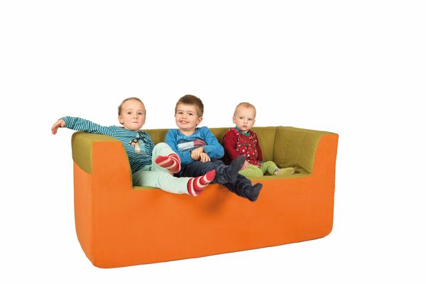 Sofa, Kinder, Sitzgelegenheit, orange, Sofamöbel