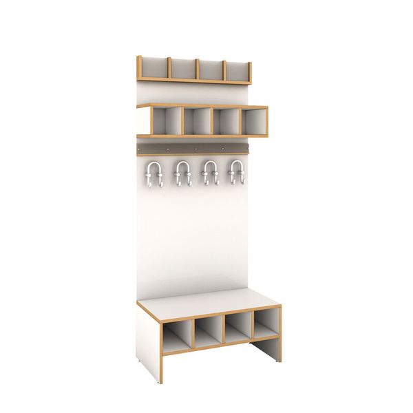 DECOR 4er - Garderobenmodul mit HEWI Haken DECOR 4er - Garderobenmodul mit HEWI Haken