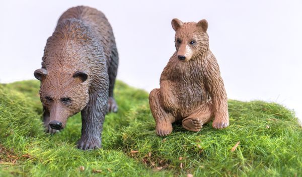 Bär, Tierfigur, Modellbär, Schnitzfigur, Tiermodell