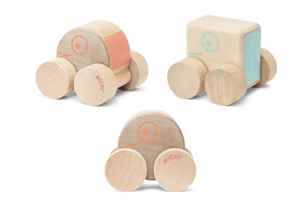 wooden toy, wooden car, wood blocks, natural wood, colored wheels