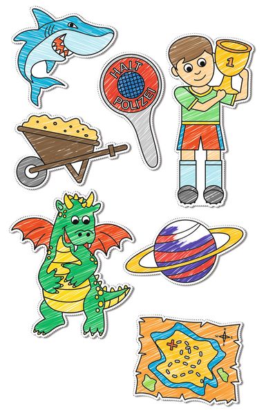 Blanko Prickelvorlagen - Jungs, 1 Block  Blanko Prickelvorlagen - Jungs, 1 Block