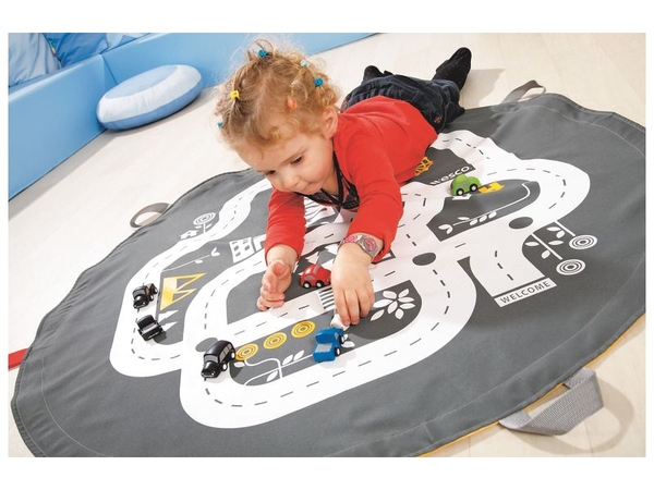 Kinderteppich, Spielmatte, Spielzeugautos, Rennbahn, Kinderzimmer