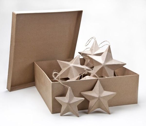 Paket, Geschenkverpackung, Sterne, Kartonbox, Dekoration