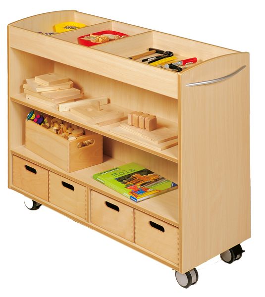 DUSYMA Werkzeugwagen Lotte mit 4 Materialkästen