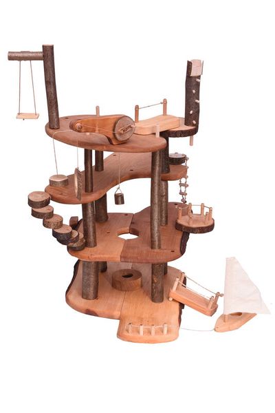Puppen-Baumhaus groß (LxBxH): 50 x 50 x 65 cm, zerlegt