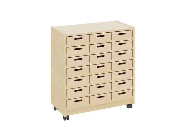 Materialschrank mit kleinen Kästen ohne Sichtfenster, Varianten wählbar