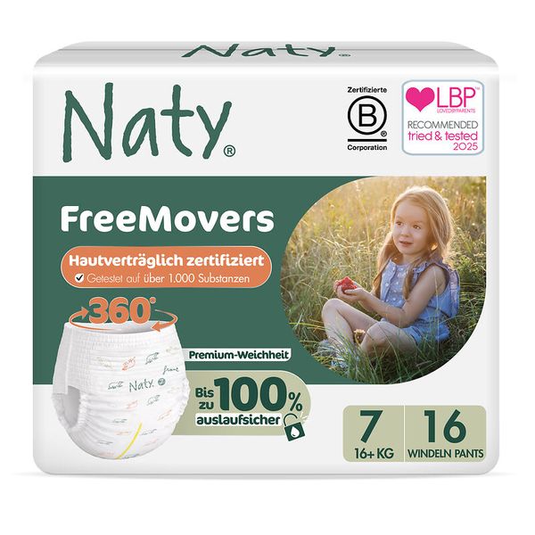 NATY Ökowindeln - Pants Gr. 7 (16+ kg), 16 St