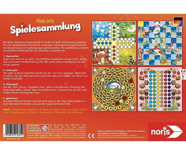 NORIS Spieleklassiker Set, ab 3 Jahre (6 Spiele)