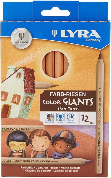 farbige bleistifte, hautfarbene töne, 12 stücke, bleistift-set, holzbleistifte