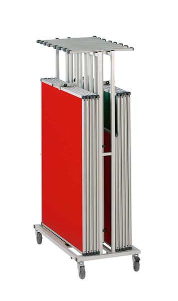 Transportwagen, Foldable, Rotes Paneel, Aluminiumrahmen, Rollwagen