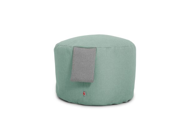 Sitzpouf Polsterstoff, 2er-Set, 25 cm hoch
