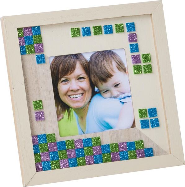 FOLIA Glitter-Moosgummi MOSAIK vorgestanzt, 15x20 cm, 6 Bogen