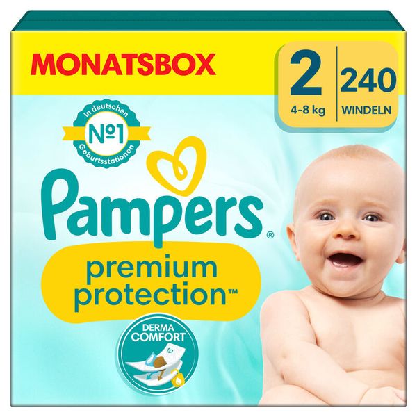 PAMPERS Premium Protection New Baby Gr. 2, Mini (4-6 kg), 240 Stk.