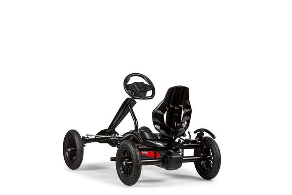Go-kart, Kettcar, Sitzmotor, 4-Rad, schwarz