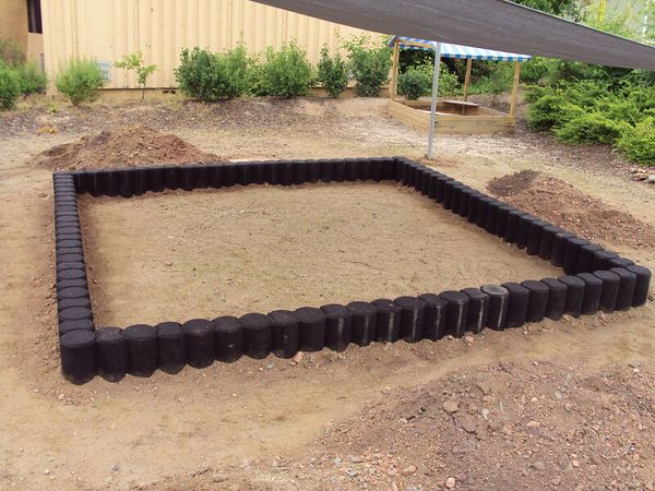 Sandkastenumrandung, für Sandkasten 3 x 3 m, 12-teiliges Set, Farbe wählbar