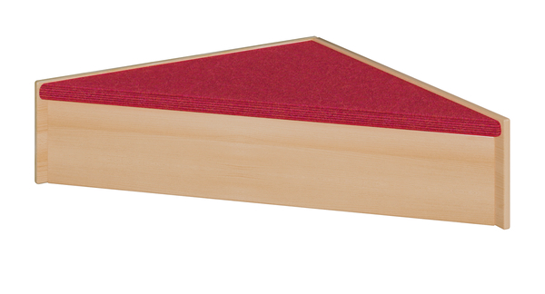 kopfende, holz, rotes stoff, dreieckige spitze, aprikosenholz