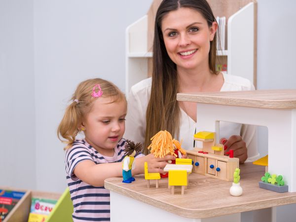 BETZOLD EduCasa Aufsatz Puppenhaus weiß/ Eiche
