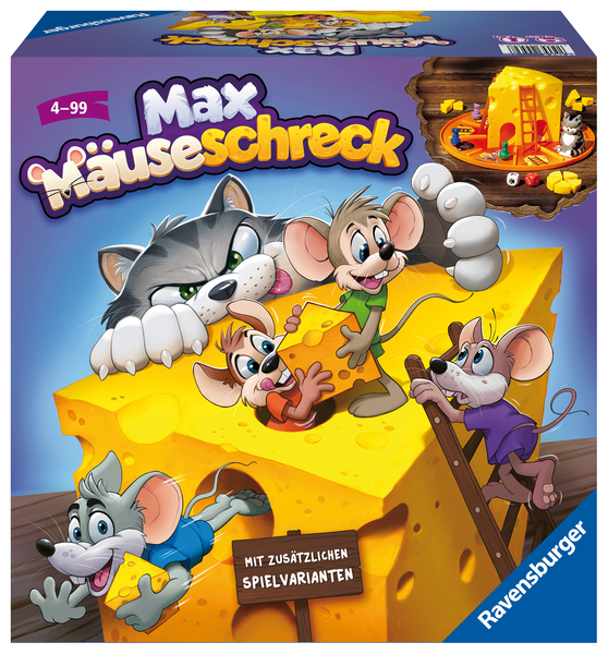 Käsewürfel, Mäuse-Spiel, Familienspiel, Rätselspiel, Käse-Thema