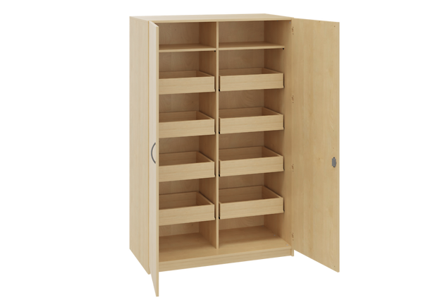 Sportschrank mit 8 ausziehbaren Rollböden, abschließbar, Variante wählbar