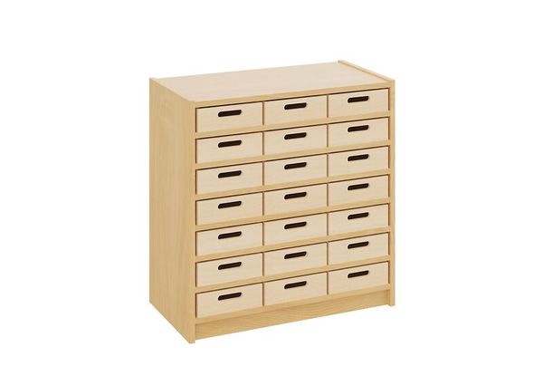 Materialschrank mit kleinen Kästen ohne Sichtfenster, Varianten wählbar