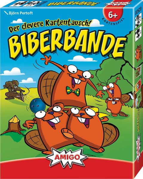 kartenspiel, biberbande, spielkarten, biber, amigo