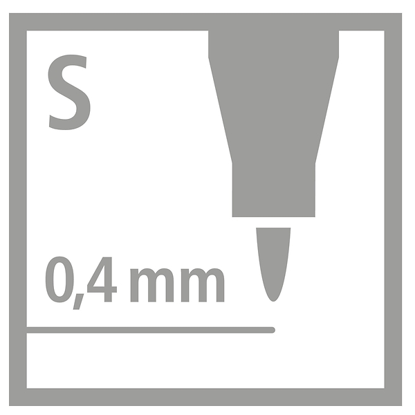 STABILO permanent Folienschreiber 0,4mm, farbig sortiert, 4 Stück