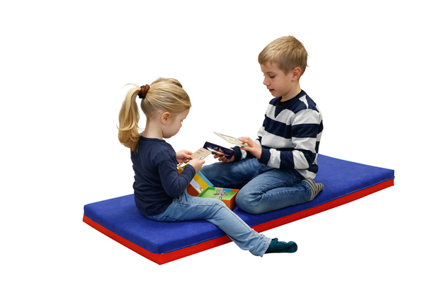 Liegepolster blau-rot, Länge 132 / 140 oder 160 cm wählbar Liegepolster blau-rot, Länge 132 / 140 oder 160 cm wählbar