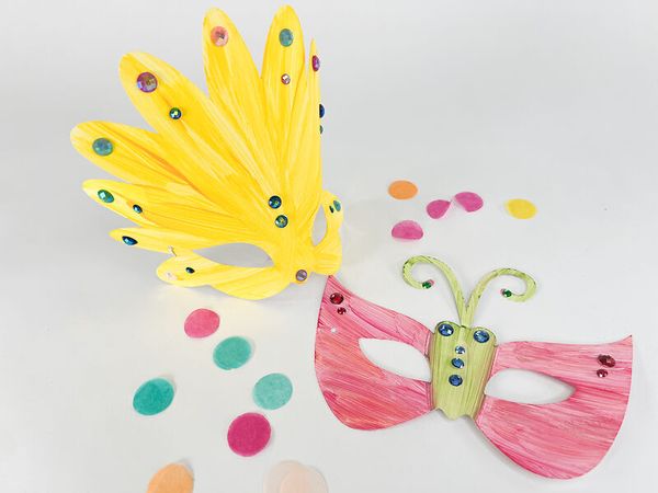 Märchen-Masken, weiß, 16 Stück