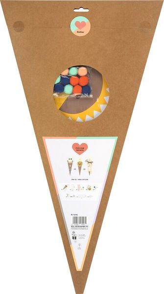 FOLIA Schultüten-Bastelset "Löwe/Lama/Faultier“, aus Kraftkarton, 68 cm, 1 Set