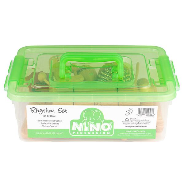 NINO® Percussion Rhythmus-Set aus Holz, 12-teiliges Set