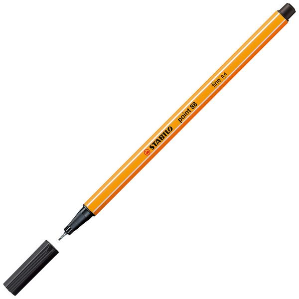 stabilo pen, orange pencil, marker pen, feiner punkt, schulbedarf