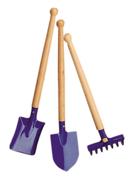 Gartengeräte-Set, 3 Teile, 39 cm Länge, blau Gartengeräte-Set, 3 Teile, 39 cm Länge, blau