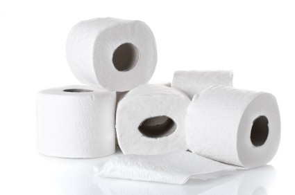 Toilettenpapier weiß, 2-lagig, Zellstoff, 150 Blatt, 8 Rollen Toilettenpapier weiß, 2-lagig, Zellstoff, 150 Blatt, 8 Rollen