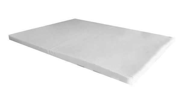 matte white mattress, matte White?, flache Auflage, Schlafmatte, weiße Stoffhülle