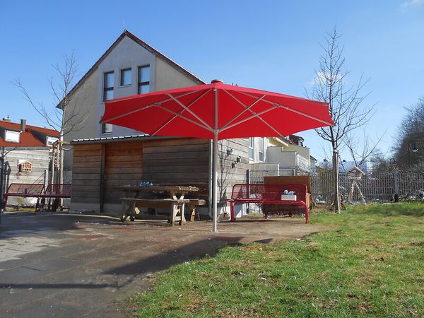 Sonnenschirm ROFI Klima Pro ø 5 m, inkl. Bodenhülse