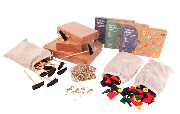 stempelholz, zubehör, holzstifte, ziffernzahlen, lehrmaterialien