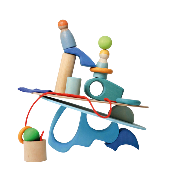 Holzspielzeug, Kletterspiel, Sortierkunst, Holzbausatz, Farbenspiel