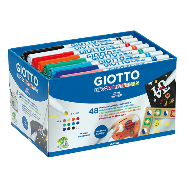 stifte zum malen, setzt 48, wasserbasierte Tinte, buntstifte marker, GIOTTO dekor materials