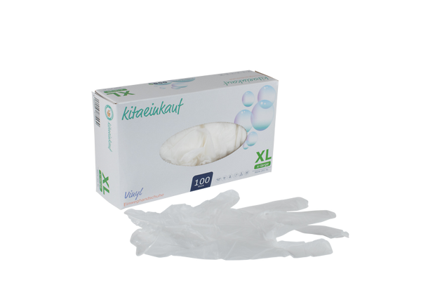 Handschuhe Vinyl, puderfrei, Gr. XL, 100 Stk.