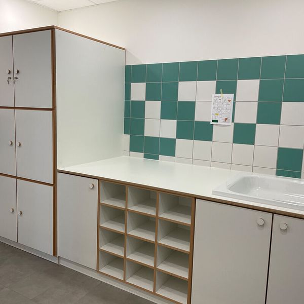 Küche, Schrank, Schrankwand, verfliesst Wandfliesen, Spüle