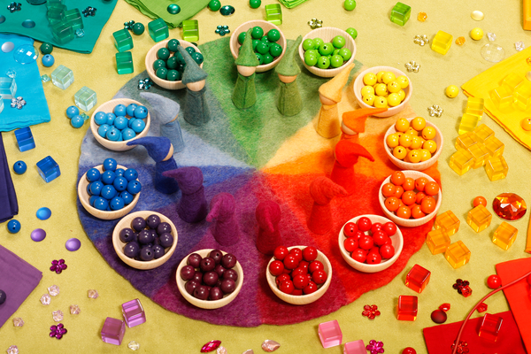 BAUSPIEL Filzregenbogenkreis Midi 52 cm