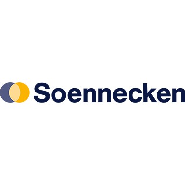 logo, marke, Soennecken, kreis emblem, blau gelb