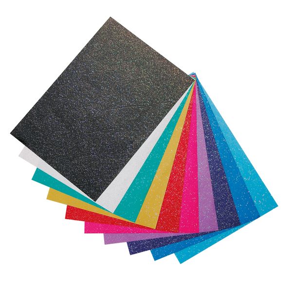 FOLIA Glitterpapier, 23x33 cm, 10 Blatt