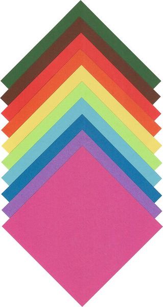 FOLIA Origamipapier Basic Mix, 20 x 20 cm, 500 Blatt bunt sortiert