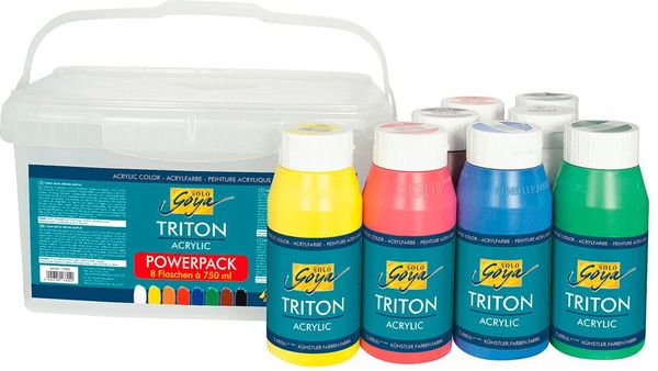 KREUL SOLO GOYA Triton Power Pack Acrylfarbe, 8 x 750 ml KREUL SOLO GOYA Triton Power Pack Acrylfarbe, 8 x 750 ml