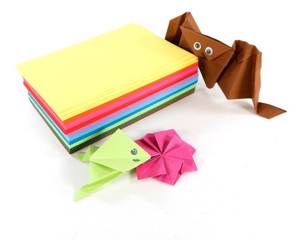 FOLIA Origamipapier Basic Mix, 10x15 cm, 500 Blatt bunt sortiert