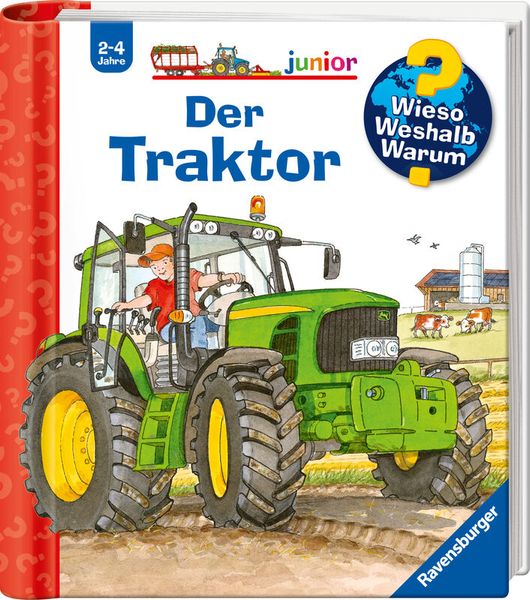 Traktor, Farmgerät, grün, Gelände, Kinderbuch